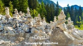  Presentation with pyramid - Cool new theme with stone-pyramid-in-triglav-national backdrop and a gray colored foreground