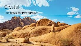  Presentation with granite - PPT layouts consisting of stone-red-orange-remains background and a light blue colored foreground