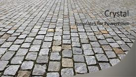  Presentation with marble tile texture stone wall - Colorful slides enhanced with stone road texture backdrop and a light gray colored foreground