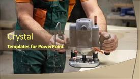  Presentation with carpenter - Colorful slides enhanced with stone-sink-furniture-production-carpenter backdrop and a tawny brown colored foreground