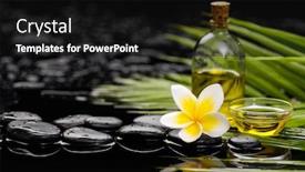  Presentation with spa concept stone - Amazing PPT layouts having stone spa and spa concept backdrop and a black colored foreground