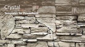  Presentation with stacked stone wall - Presentation consisting of stone-stacked-wall-in-brown background and a violet colored foreground