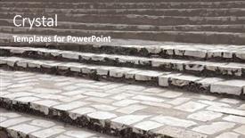  Presentation with amphitheater - Theme with stone-stairs-in-front background and a gray colored foreground