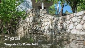  Presentation with stairs - PPT theme featuring stone-stairs-near-the-house background and a  colored foreground