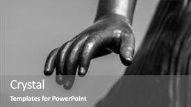  Presentation with human recourses - Slide deck consisting of stone statue detail of human background and a gray colored foreground