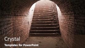  Presentation with steps - Presentation design featuring stone-steps-on-stairs background and a tawny brown colored foreground