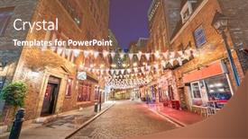  Presentation with new york city - Audience pleasing slides consisting of stone-street-new-york-city backdrop and a tawny brown colored foreground