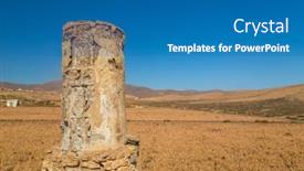  Presentation with aloe vera - Slides having stone structure in the middle of a aloe vera plants field in fuerteventura canary islands spain background and a teal colored foreground