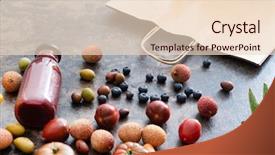  Presentation with vegetables - Beautiful PPT theme featuring stone table zero waste backdrop and a lemonade colored foreground