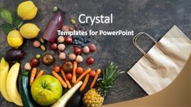  Presentation with organic waste - Colorful presentation design enhanced with stone table zero waste backdrop and a dark gray colored foreground