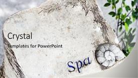 Presentation with spa - Slides having stone tablets - text board for spa space background and a light gray colored foreground