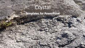  Presentation with rock stone - Presentation theme enhanced with stone-texture-of-rock-close background and a gray colored foreground
