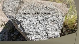  Presentation with rock stone - Theme enhanced with stone-texture-of-rock-close background and a mint green colored foreground