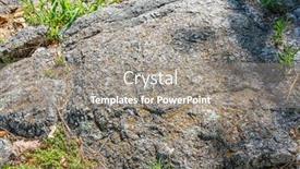  Presentation with rock stone - Presentation featuring stone-texture-of-rock-formations background and a gray colored foreground