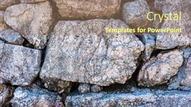  Presentation with rock stone - Slide set consisting of stone-texture-of-rock-formations background and a coral colored foreground