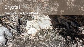  Presentation with rock stone - Slide deck having stone-texture-of-rock-formations background and a gray colored foreground