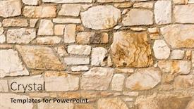  Presentation with tile - Presentation design enhanced with stone tile wall pattern background background and a coral colored foreground