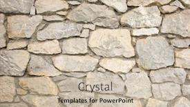  Presentation with tile - Presentation theme with stone tile wall pattern background background and a soft green colored foreground