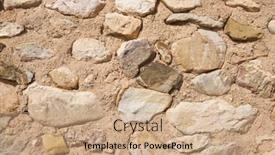  Presentation with marble tile texture stone wall - Beautiful slide deck featuring stone-wall-background-close-up backdrop and a coral colored foreground