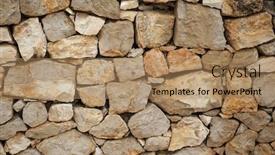  Presentation with stone - PPT theme featuring stone-wall-background-for-texture background and a coral colored foreground