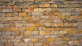  Presentation with stone masonry - Beautiful presentation design featuring stone wall of masonry backdrop and a coral colored foreground
