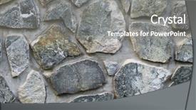  Presentation with stone masonry - Presentation consisting of stone wall texture background background and a gray colored foreground