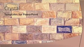  Presentation with brick wall texture - Cool new presentation theme with stone-wall-texture-background backdrop and a coral colored foreground