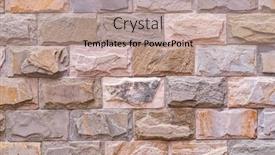  Presentation with brick wall texture - Colorful PPT theme enhanced with stone-wall-texture-background backdrop and a coral colored foreground