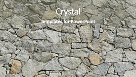  Presentation with castle wall - Slides consisting of stone wall texture background and a gray colored foreground