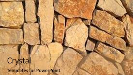  Presentation with stone - Beautiful PPT layouts featuring stone wall backdrop and a yellow colored foreground
