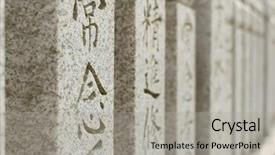  Presentation with japanese style - Audience pleasing theme consisting of stone was some motto backdrop and a light gray colored foreground