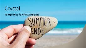  Presentation with ocean - PPT layouts consisting of stone with the text summer background and a light blue colored foreground