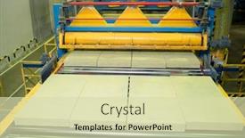  Presentation with machine shop - Beautiful theme featuring stone-wool-production-process-longitudinal backdrop and a soft green colored foreground