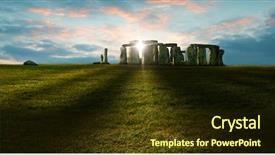  Presentation with stonehenge - Amazing PPT layouts having stonehenge backdrop and a tawny brown colored foreground
