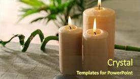  Presentation with management stop light - Slides having stones and bamboo on light background and a tawny brown colored foreground