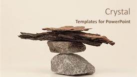  Presentation with stones - PPT layouts enhanced with stones-and-bark-of-tree background and a lemonade colored foreground