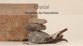  Presentation with minimal - Presentation theme having stones-and-dry-leaf-platform background and a lemonade colored foreground