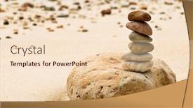  Presentation with rock balance - Audience pleasing presentation design consisting of puzzle - 3d free ticket button click backdrop and a light blue colored foreground.