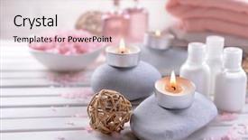  Presentation with spa white orchids black - Audience pleasing presentation theme consisting of stones candles - composition of spa treatment backdrop and a  colored foreground