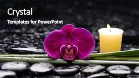  Presentation with spa concept - Cool new slide deck with stones candles - spa and aromatherapy concept shot backdrop and a  colored foreground