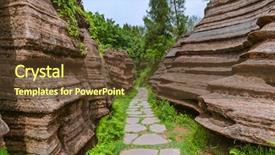  Presentation with stones - PPT theme having stones hongshilin - hunan china - nature background and a tawny brown colored foreground