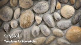  Presentation with cement - Slide deck having stones in cement background background and a gray colored foreground