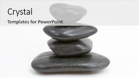  Presentation with pyramid - PPT theme featuring stones on a white background background and a white colored foreground