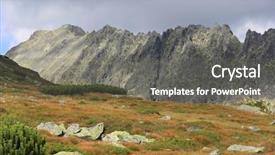  Presentation with stones - Cool new PPT theme with stones on meadow in hight backdrop and a  colored foreground