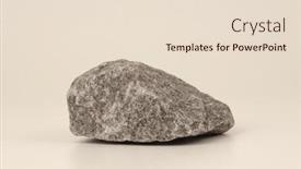  Presentation with stones - PPT theme consisting of stones-platform-podium-on-beige background and a lemonade colored foreground