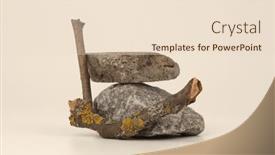  Presentation with minimal - Presentation theme featuring stones-platform-podium-on-beige background and a lemonade colored foreground