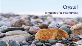  Presentation with shapes - Cool new PPT layouts with stones rivers - background of colofrul beach pebbles backdrop and a sky blue colored foreground