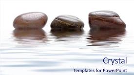  Presentation with close up view of the compass on old paper - Audience pleasing presentation design consisting of stones rivers - close up view backdrop and a sky blue colored foreground