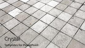  Presentation with pavement - Cool new slide deck with stones tiles - abstract perspective background of empty backdrop and a light gray colored foreground