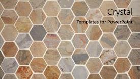  Presentation with hexagon - Colorful PPT theme enhanced with stones tiles - hexagon pave backdrop and a coral colored foreground